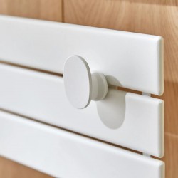 Sèche-Serviettes Électrique 600W ATLANTIC Néfertiti Connecté Asymétrique Mât à Gauche