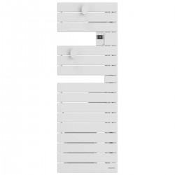 Sèche-Serviettes Électrique 600W ATLANTIC Néfertiti Connecté Asymétrique Mât à Gauche Blanc - 850611 - NEUF Déclassé