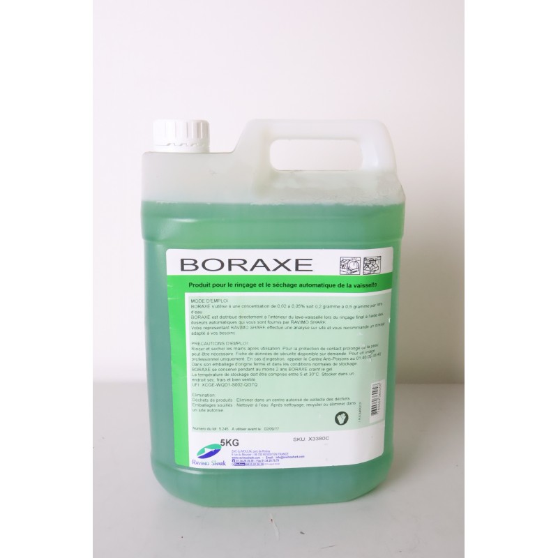 Bidon 5L de Liquide de Rinçage et Séchage Final BORAXE pour Lave-Vaisselle Professionnel - X3380C