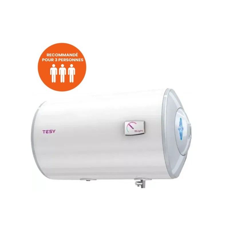 Chauffe-Eau Électrique 120L TESY Bilight GCHS 1204420 B12 TSRC Horizontal avec Serpentin Monophasé - 303325