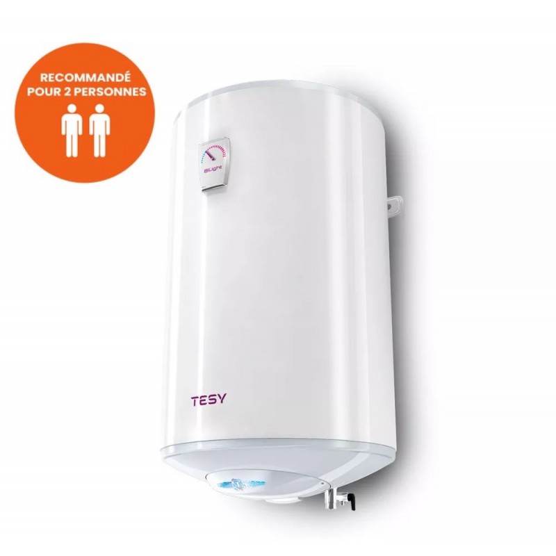 Chauffe-Eau Électrique 100L TESY Bilight GCV9S 100 44 20 B11 TSRCP Vertical avec Serpentin Monophasé - 303304