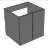 Meuble Sous-Vasque NEOVA Milano 2 Portes 80cm Blanc Brillant - A2355731