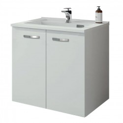 Meuble Sous-Vasque NEOVA Milano 2 Portes 80cm Blanc Brillant - A2355731 - NEUF