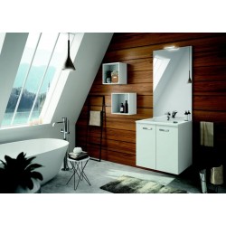 Meuble Sous-Vasque NEOVA Milano 2 Portes 80cm Blanc Brillant