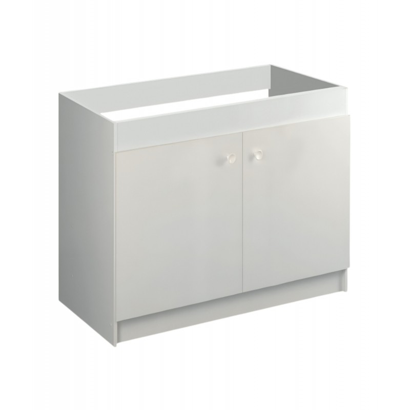 Meuble Sous-Évier de Cuisine AQUARINE Liberty 2 Portes 80x58x82 cm Blanc - 200183