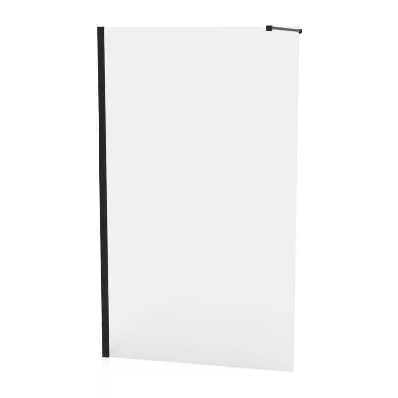 Paroi de Douche ALTERNA Domino Walk 120cm Verre Transparent Profilé Noir - P001174 - NEUVE