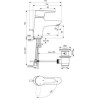 Mitigeur de Lavabo IDEAL STANDARD Connect Blue Monotrou Chromé Laiton - B0176AA