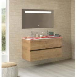 Meuble de Salle de Bain Sous Vasque SANIJURA Nolita Soho 2 Tiroirs L120cm Chêne Arlington - 775006