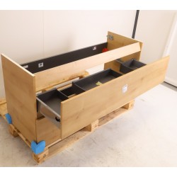 Meuble de Salle de Bain Sous Vasque SANIJURA Nolita Soho 2 Tiroirs L120cm Chêne Arlington - 775006