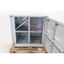 Bloc de 4 Boîtes aux Lettres LEABOX Collective Extérieur Mural Gris