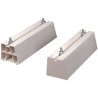 Paire de Supports au Sol 100cm ARTIPLASTIC pour Unité Extérieure de Climatisation ou Pompe à Chaleur - 1001SP2 - NEUF Déclassé