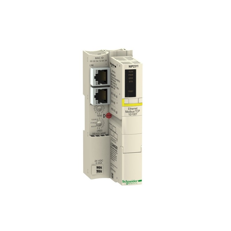 Double Port Ethernet Modbus SCHNEIDER Advantys STB TCP/IP 10 à 100Mbit/s  - STBNIP2311