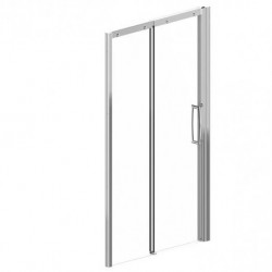 Porte de Douche Coulissante AKW Larenco 1400x2000mm Pose en Niche en Aluminium Chromé