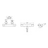 Mitigeur de Douche Thermostatique Mural ROCA T-500 Chromé