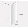 Paroi de Douche AKW LevelBest en Aluminium Noir
