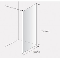 Paroi de Douche AKW LevelBest en Aluminium Noir
