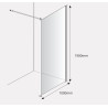 Paroi de Douche AKW LevelBest en Aluminium Noir