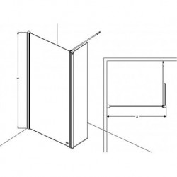 Paroi de Douche AKW LevelBest avec Paroi Segment Pivotante 180°