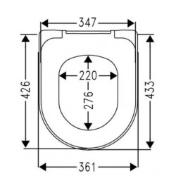 Abattant WC Toilette VIGOUR Derby Rond avec Charnière en Acier Inoxydable Amovible