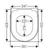 Abattant WC Toilette VIGOUR Derby Rond avec Charnière en Acier Inoxydable Amovible