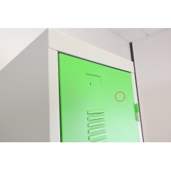 Vestiaire Industrie Monobloc 1 Case CARAY 400x500x1800mm Vert et Gris