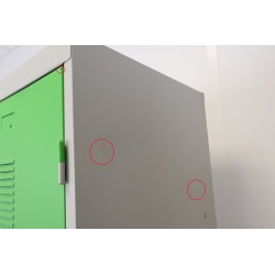 Vestiaire Industrie Monobloc 1 Case CARAY 400x500x1800mm Vert et