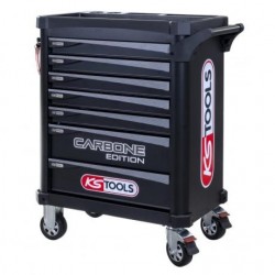 Servante d'Atelier Mobile 7 Tiroirs KS TOOLS Carbone Édition Sans Outils Noir - 82400701 - NEUF