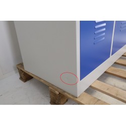 Vestiaire Industriel de Rangement 6 Casiers avec Penderie Fermeture par Cadenas Pas Cher