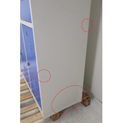 Vestiaire Industriel de Rangement 6 Casiers avec Penderie Fermeture par Cadenas Pas Cher