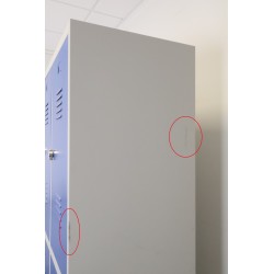 Vestiaire Industriel de Rangement 6 Casiers avec Penderie Fermeture par Cadenas Pas Cher