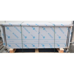 Meuble Buffet Inox Traversant TOURNUS EQUIPEMENT Portes Coulissantes 2 Faces sur Roulettes