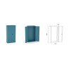 Armoire Haute d'Atelier HECO 2 Portes H1980xL1000xP490mm Sans Tablettes Bleue - 159