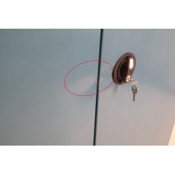 Armoire Haute d'Atelier HECO 2 Portes H1980xL1000xP490mm Sans Tablettes Bleue - 159