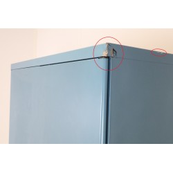 Armoire Haute d'Atelier HECO 2 Portes H1980xL1000xP490mm Sans Tablettes Bleue - 159