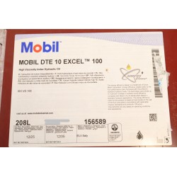 Fût de 208L d'Huile Hydraulique MOBIL DTE 10 Excel 100 pour Équipements Industriels