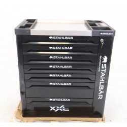 Servante d'Atelier Mobile 7 Tiroirs 1 Placard Latéral STAHLBÄR Black Édition Sans Outils - ST007