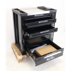 Servante d'Atelier Mobile 7 Tiroirs 1 Placard Latéral STAHLBÄR Black Édition Sans Outils - ST007
