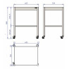 Table Inox Multi-Services SOFINOR 4 Roulettes