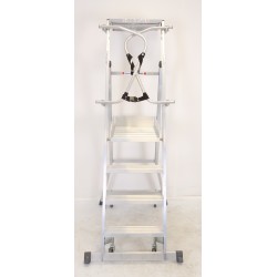 Échelle Plateforme Roulante Mobile Aluminium MANUEST Pirl4 4 Marches 4 Roulettes - 8MESDP44D0NAV