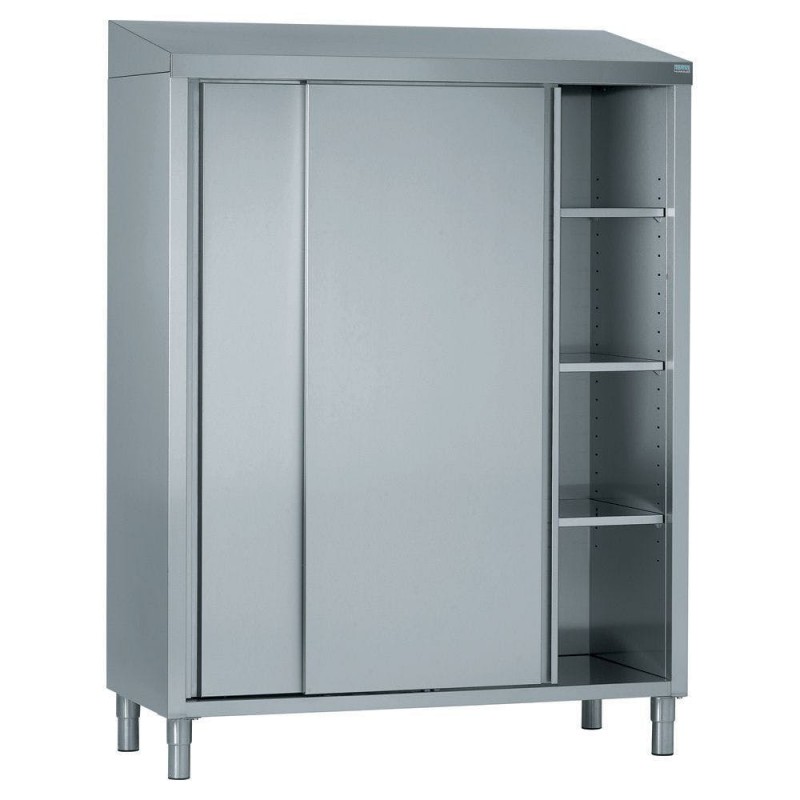 Armoire Haute en Inox 2 Portes Coulissantes TOURNUS EQUIPEMENT 3 Etagères 1200x2000x600mm - 802922