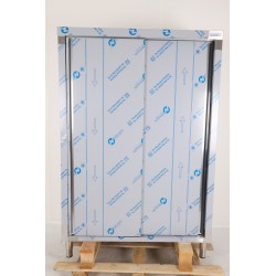 Armoire Haute en Inox 2 Portes Coulissantes TOURNUS EQUIPEMENT 3 Etagères