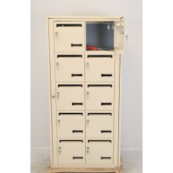 Bloc de 10 Boites aux Lettres LEABOX Collective Intérieur Mural Ivoire - 2x5