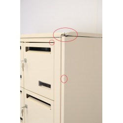 Bloc de 10 Boites aux Lettres LEABOX Collective Intérieur Mural Ivoire - 2x5