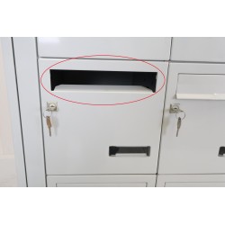 Bloc de 16 Boîtes aux Lettres LEABOX  Gris Sans Pieds - 4x4 - NEUF Déclassé