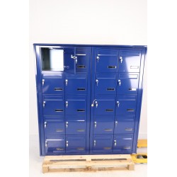Bloc de 20 Boîtes aux Lettres LEABOX Collective Extérieur Bleu Sans Pieds - 4x5 - NEUF