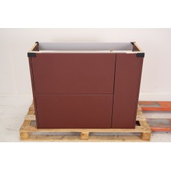 Ensemble Meuble Sous-Vasque Rouge et Miroir DELPHA Delphy Optimise - B7PV2CP90 - MIOB8080