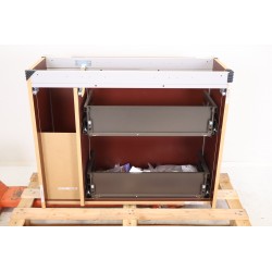 Ensemble Meuble Sous-Vasque Rouge et Miroir DELPHA Delphy Optimise