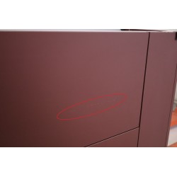 Ensemble Meuble Sous-Vasque Rouge et Miroir DELPHA Delphy