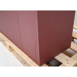 Ensemble Meuble Sous-Vasque Rouge et Miroir DELPHA