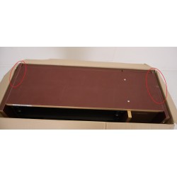 Ensemble Meuble Sous-Vasque Rouge et Miroir DELPHA Delphy Optimise NEUF Déclassé